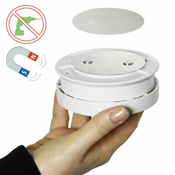 10x Rauchmelder Magnet Magnethalter Magnetbefestigung Feuermelder Klebepad 3M